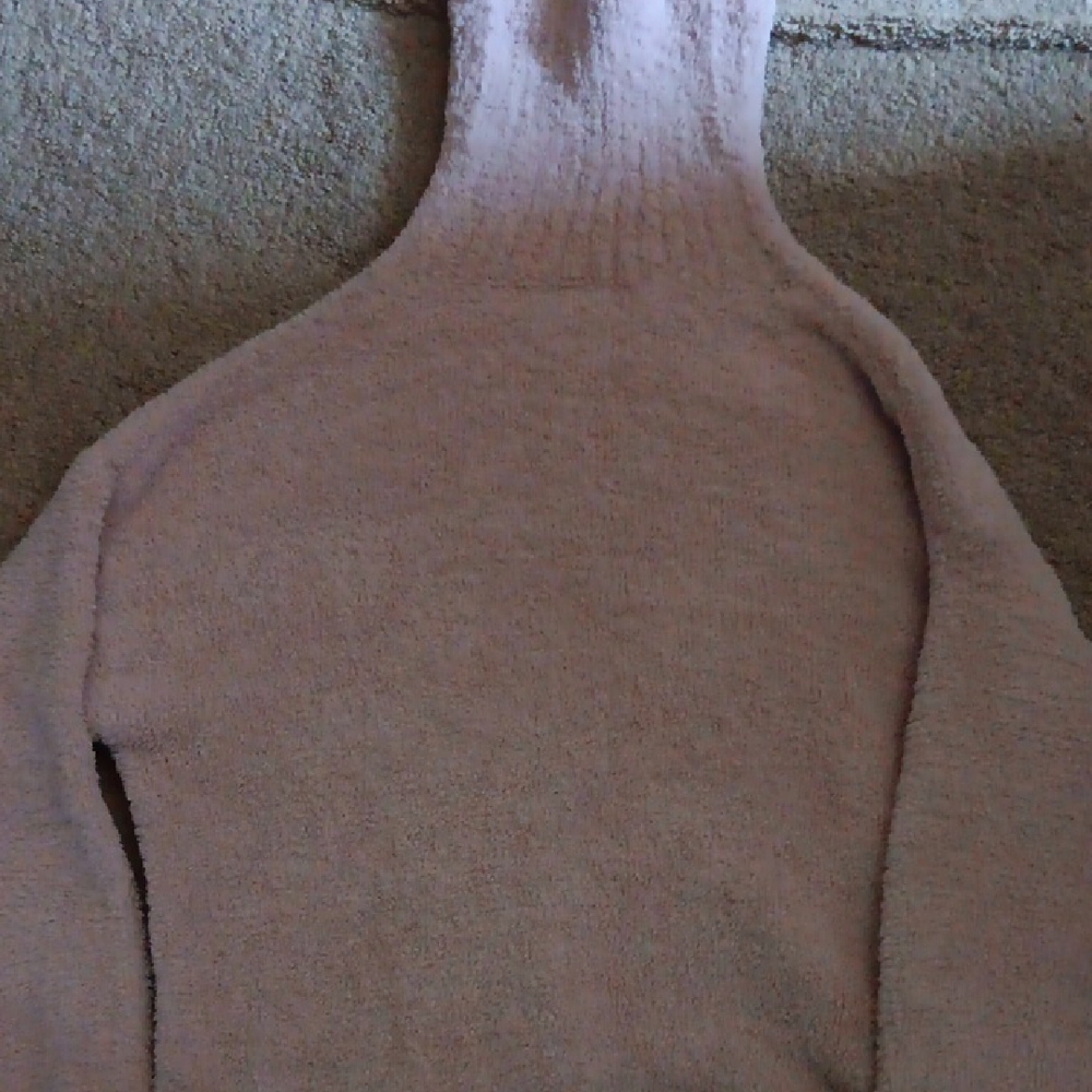 SO Pink Cowl Neck Sweater with Cozy Knit